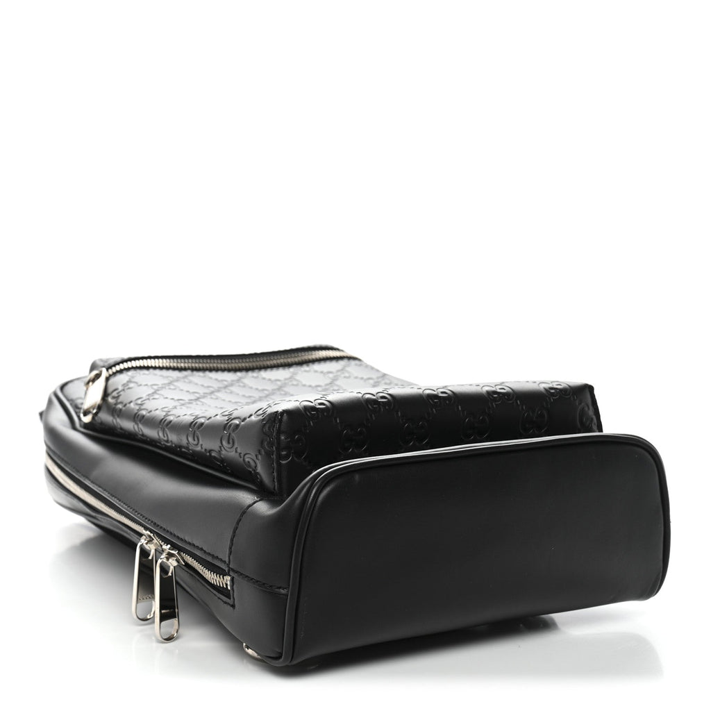 Guccissima Sling Backpack Black