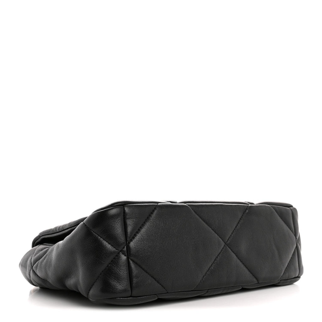 Lambskin Quilted Medium Chanel 19 Flap Black