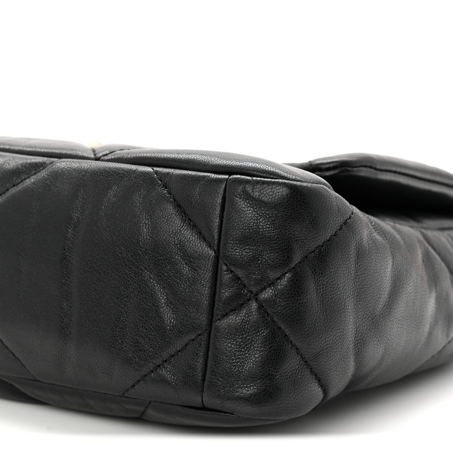 Goatskin Quilted Medium Chanel 19 Flap Black