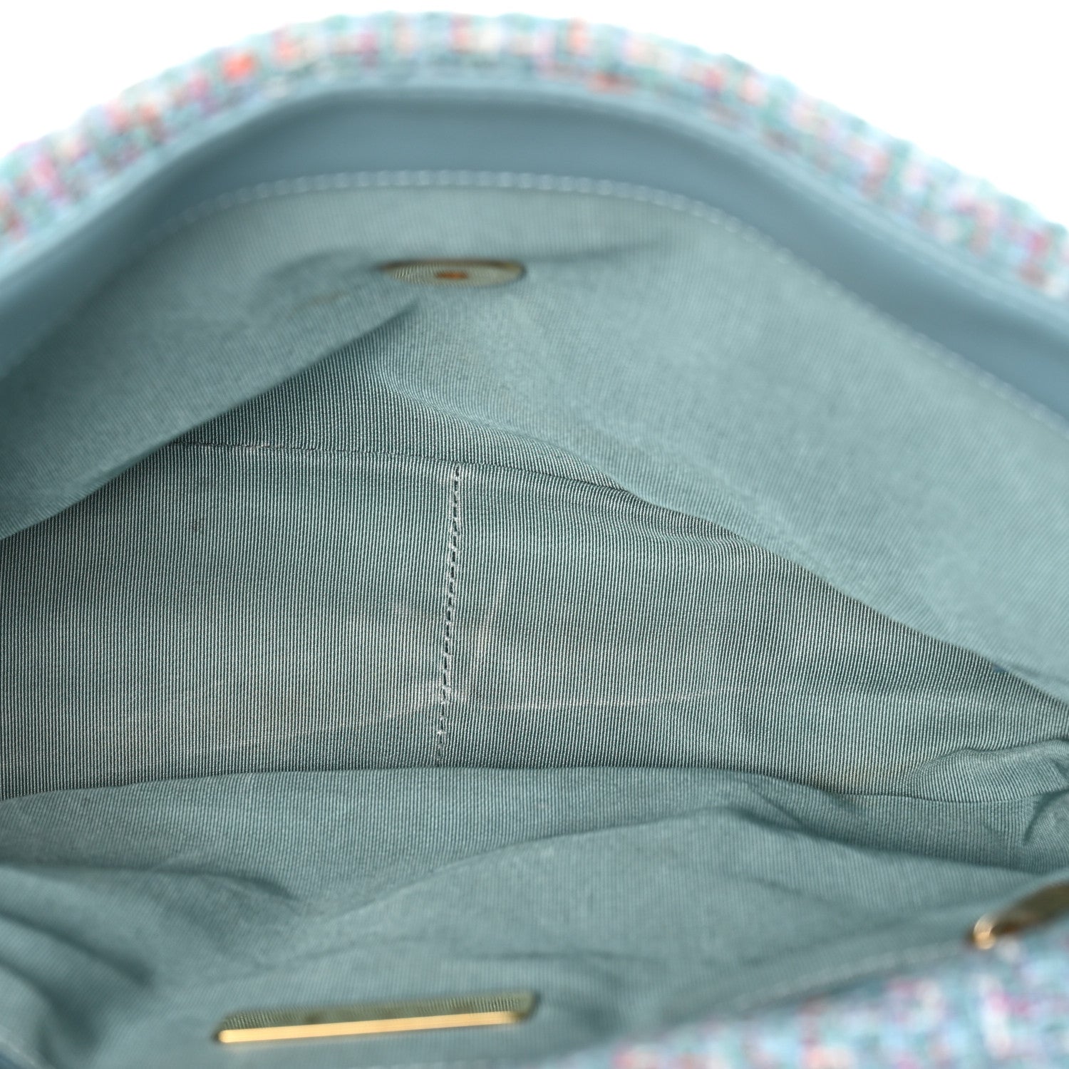 Tweed Quilted Large Chanel 19 Flap Blue Multicolor