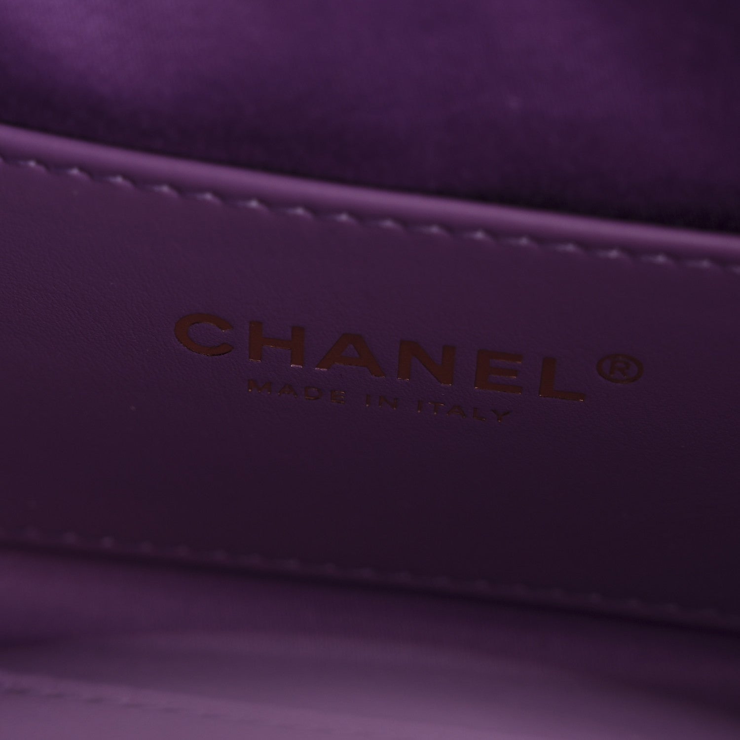 Suede Quilted Mini Chanel 25 Handbag Purple