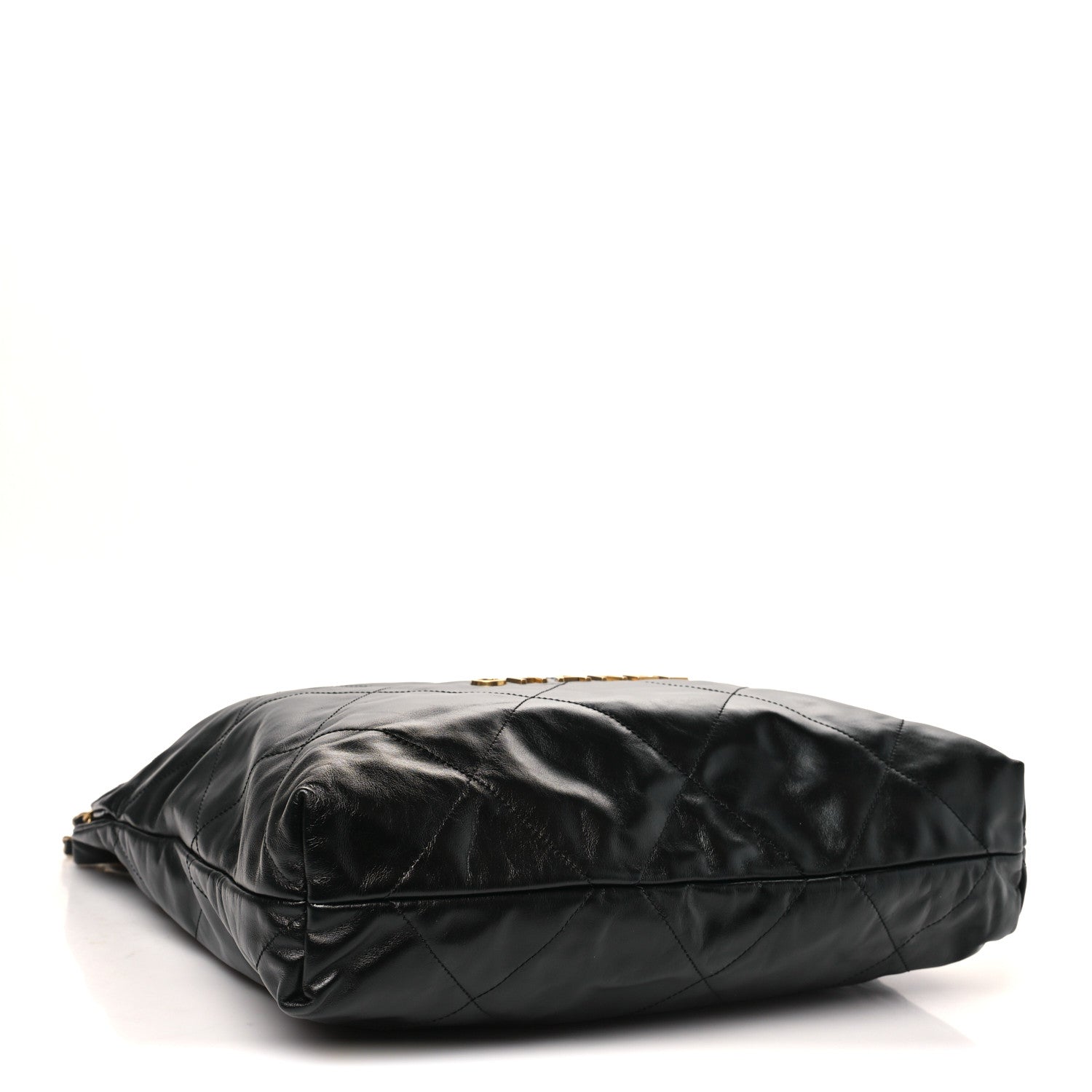 Shiny Calfskin Quilted Chanel 22 Black
