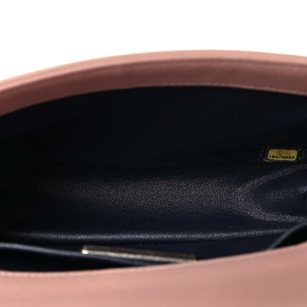 Fur Calfskin Small Boy Flap Pink