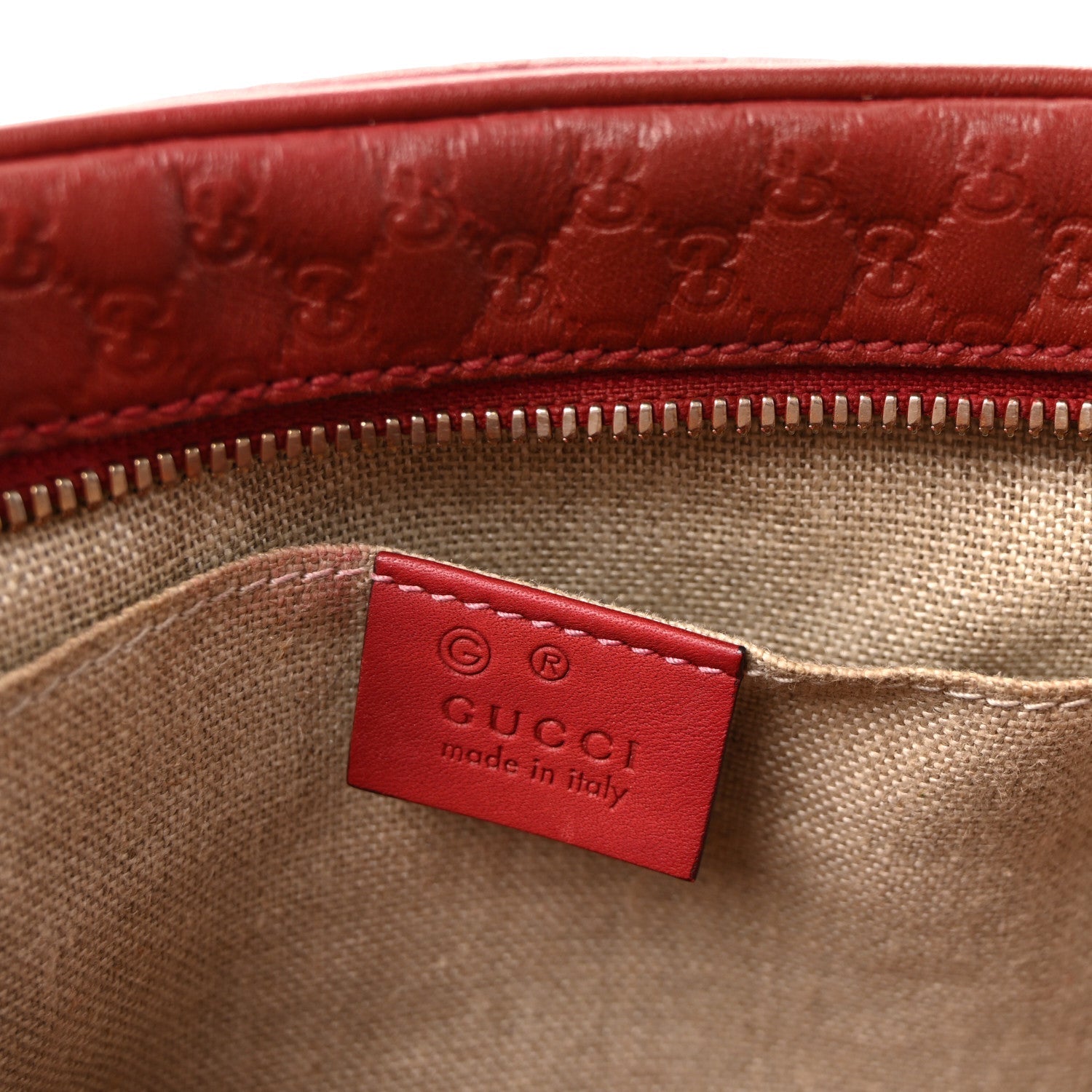 Microguccissima Mini Bree Messenger Bag Red