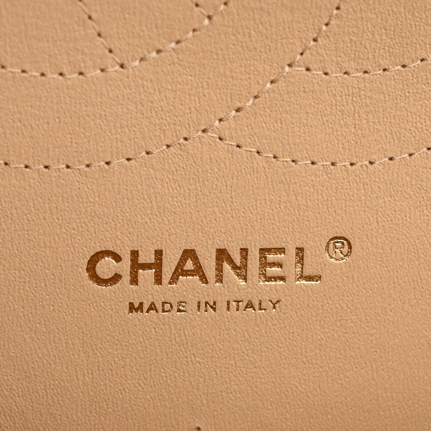 Caviar Quilted Jumbo Double Flap Beige