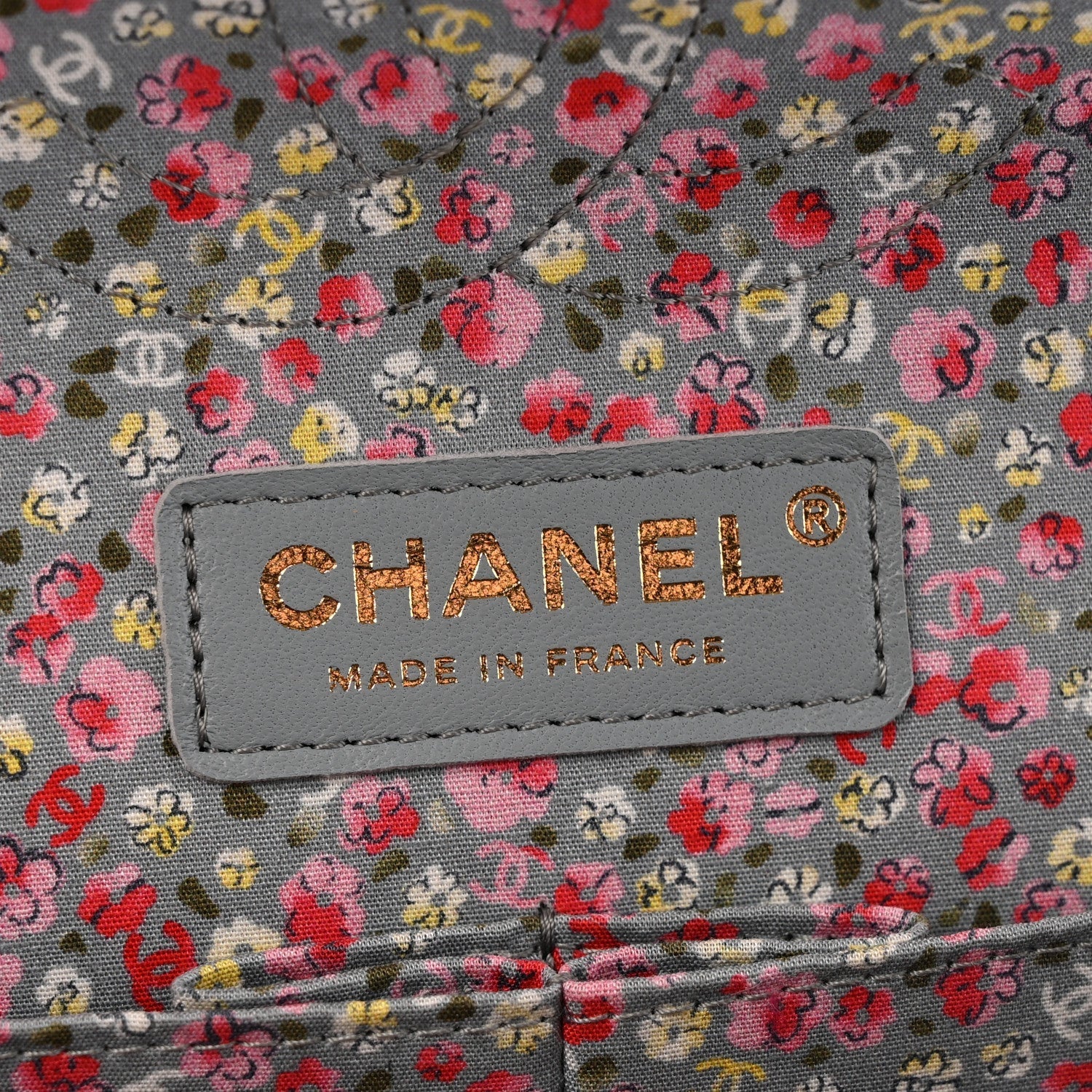 Canvas Quilted Coco Cuba Charms Medium Double Flap Khaki