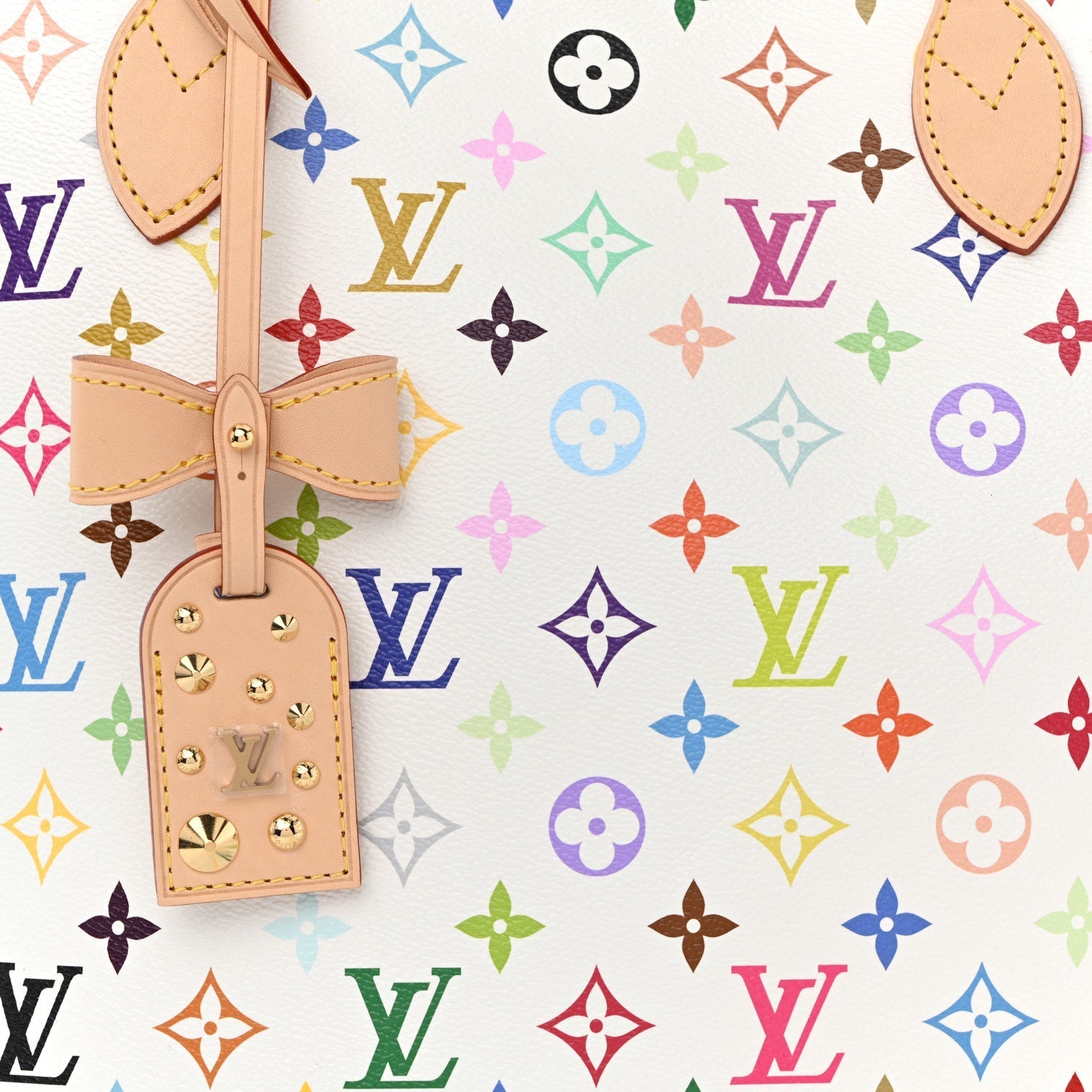 LV X TM Monogram Multicolor Neverfull MM White