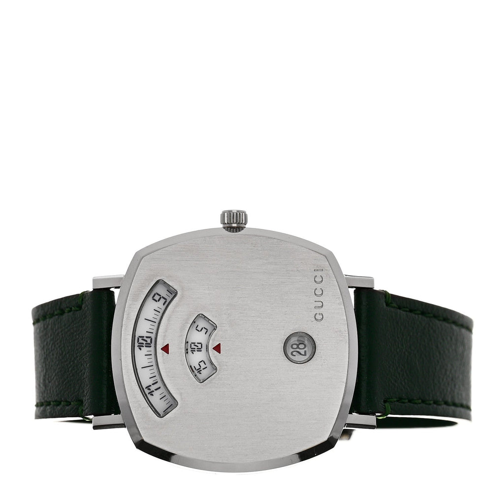 Stainless Steel Calfskin 35mm Grip Quartz Watch Green