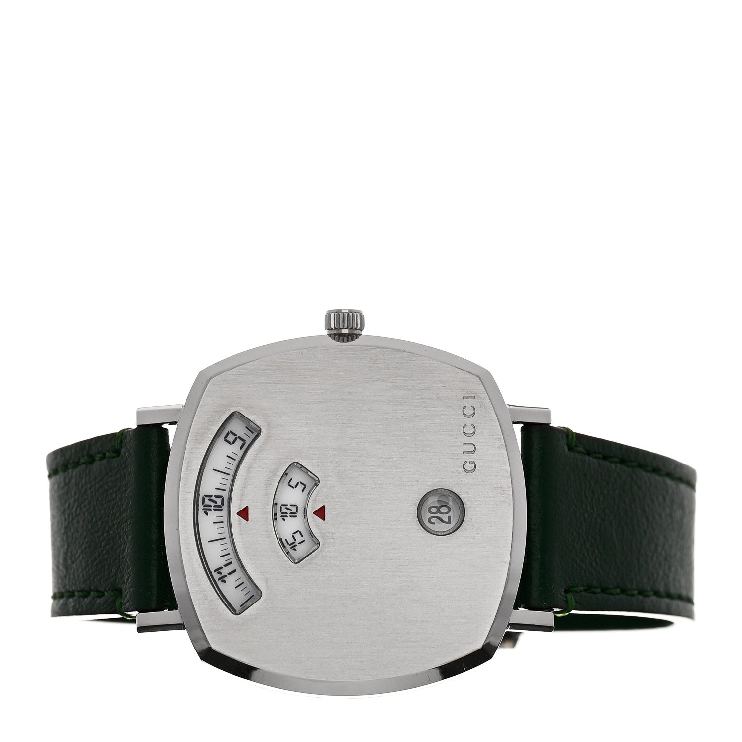 Stainless Steel Calfskin 35mm Grip Quartz Watch Green