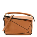 Grained Calfskin Mini Puzzle Bag Tan