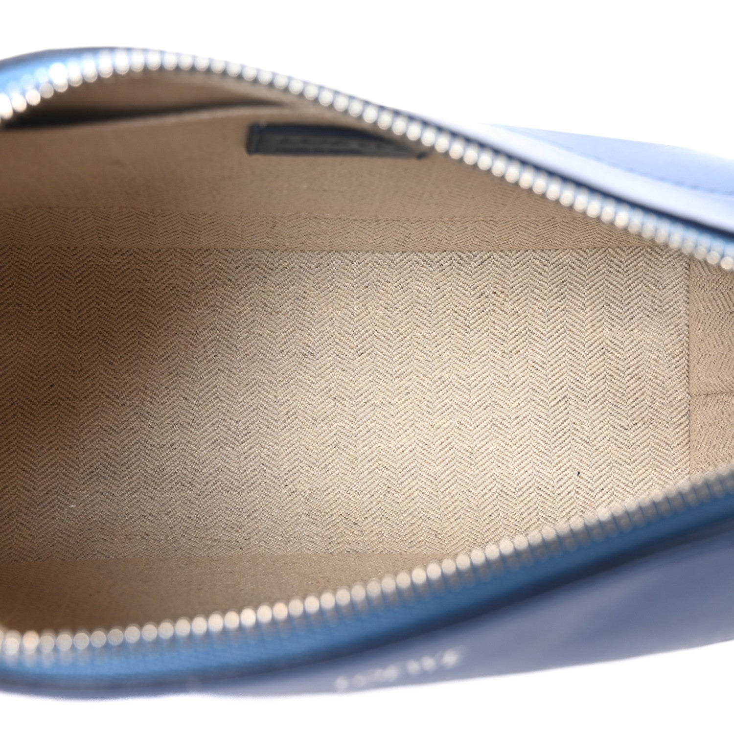 Calfskin Puzzle Fold Wash Bag Blue