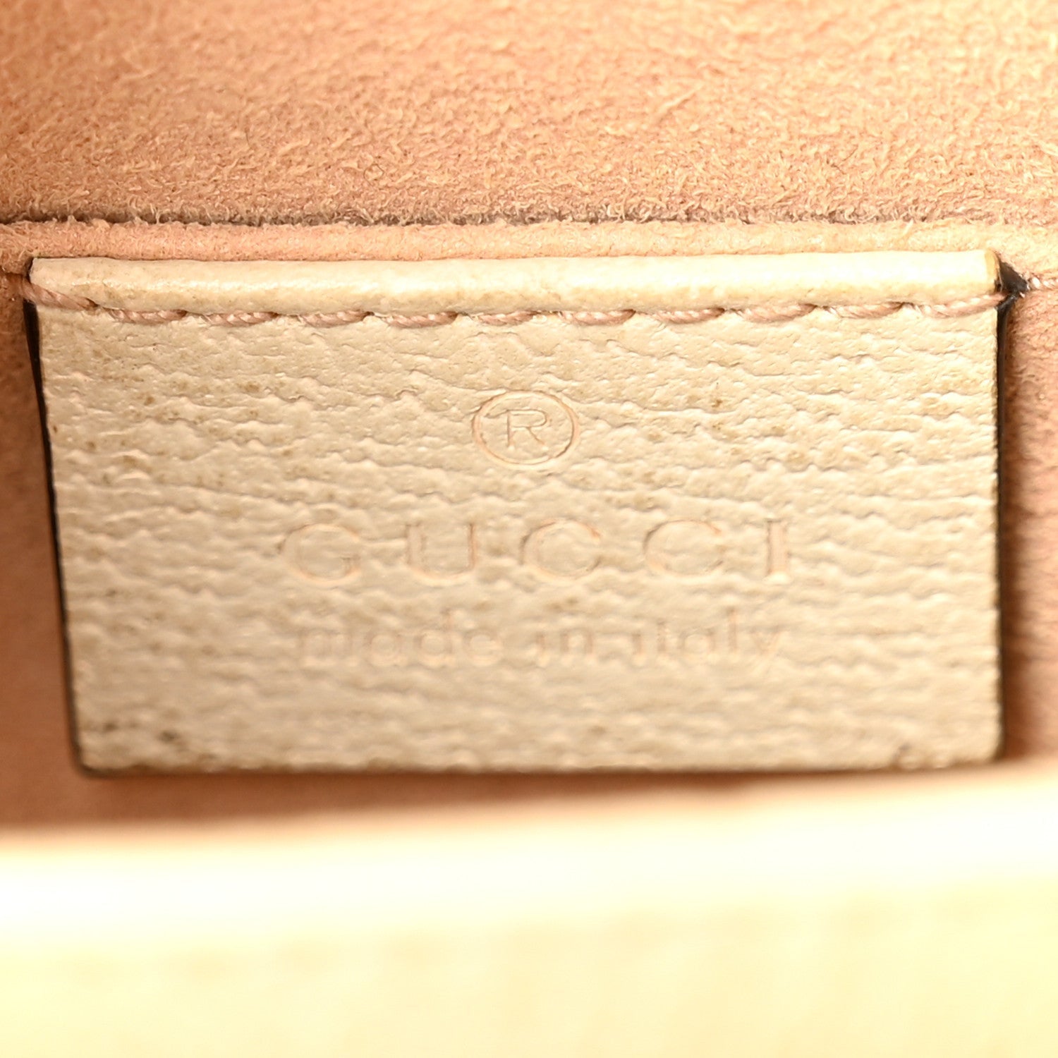 Textured Calfskin Web Small Ophidia Chain Shoulder Bag Mystic White