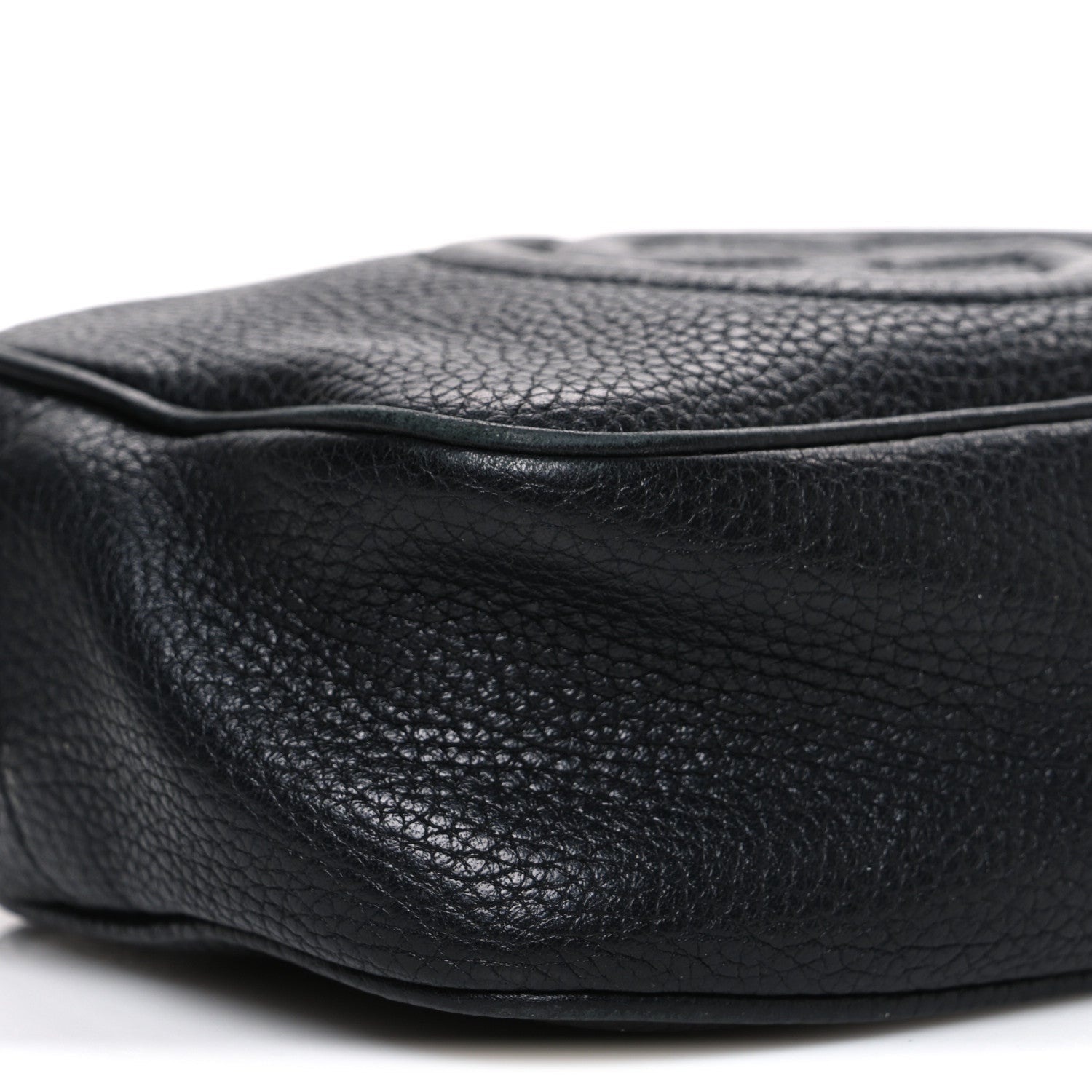 Pebbled Calfskin Mini Soho Disco Bag Black