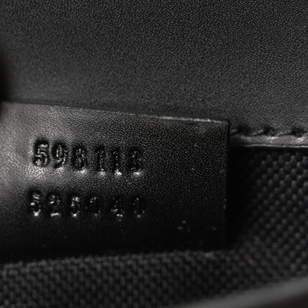 GG Supreme Monogram Web Slim Belt Bag Black Grey