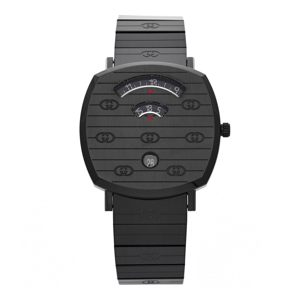 PVD Stainless Steel 38mm Grip Quartz Watch Black