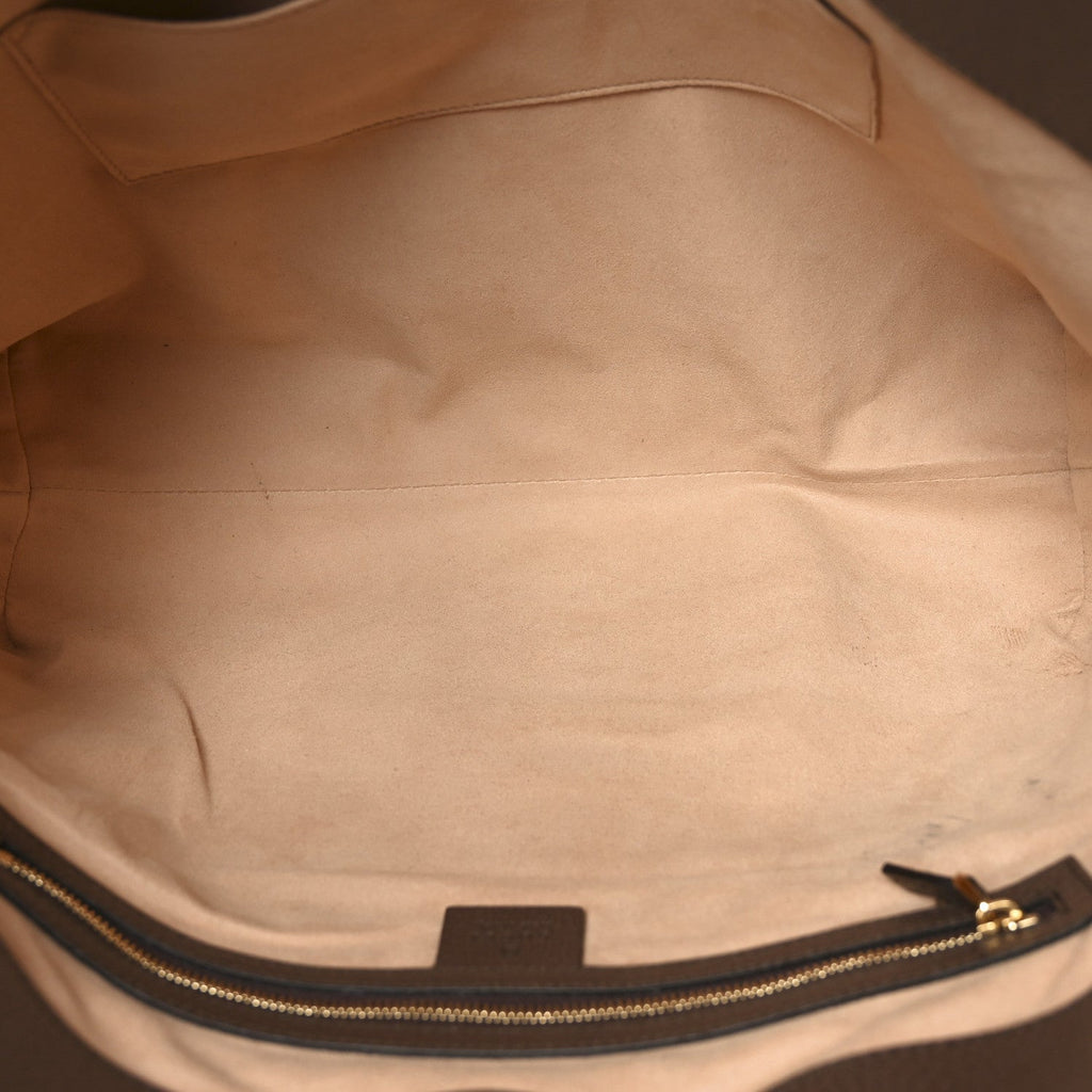 GG Supreme Monogram Medium Ophidia Shopping Tote Brown
