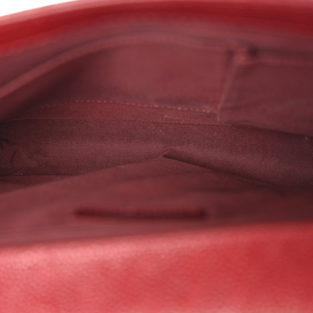 Caviar Quilted Large Boy Flap Dark Red