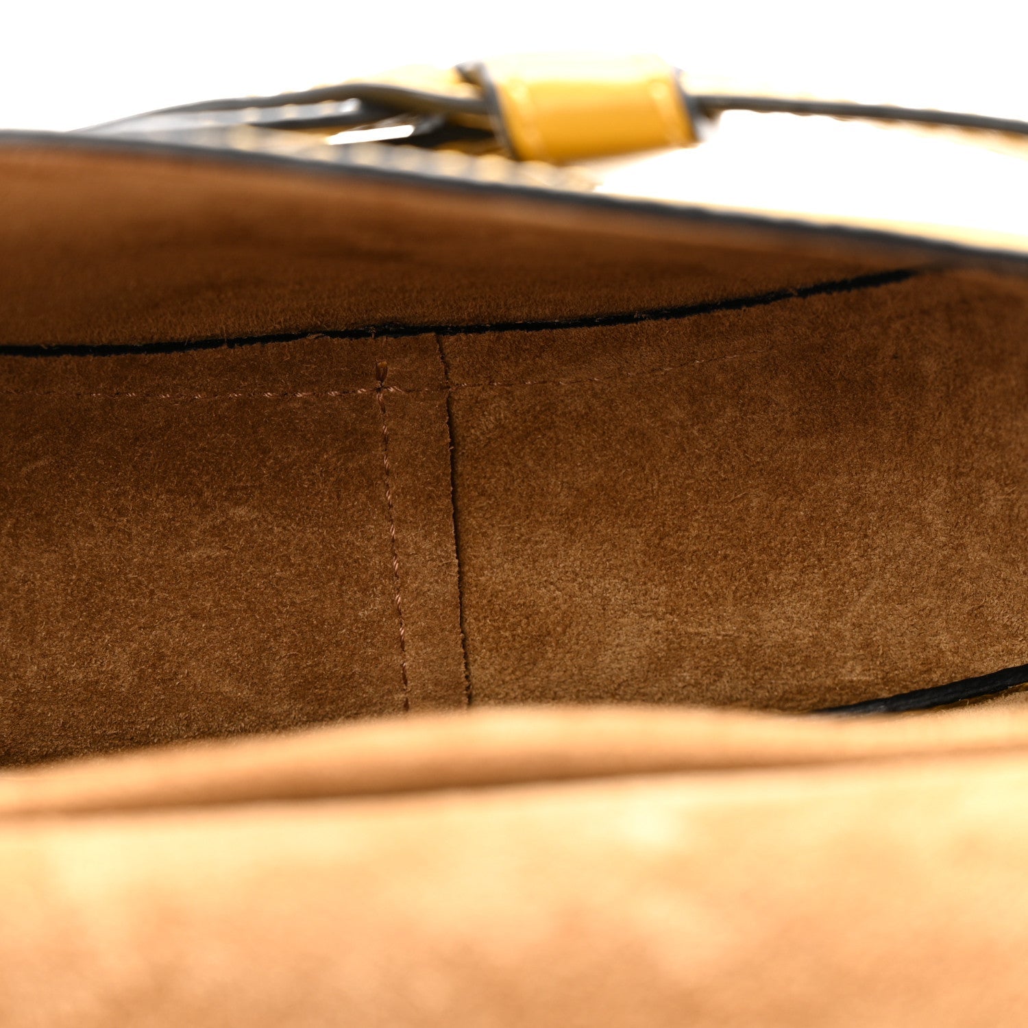 Grained Calfskin Mini Gate Crossbody Bag Yellow