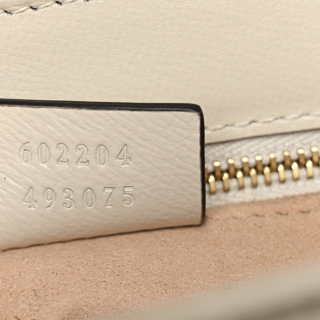 GG Supreme Monogram Horsebit 1955 Shoulder Bag Beige Mystic White