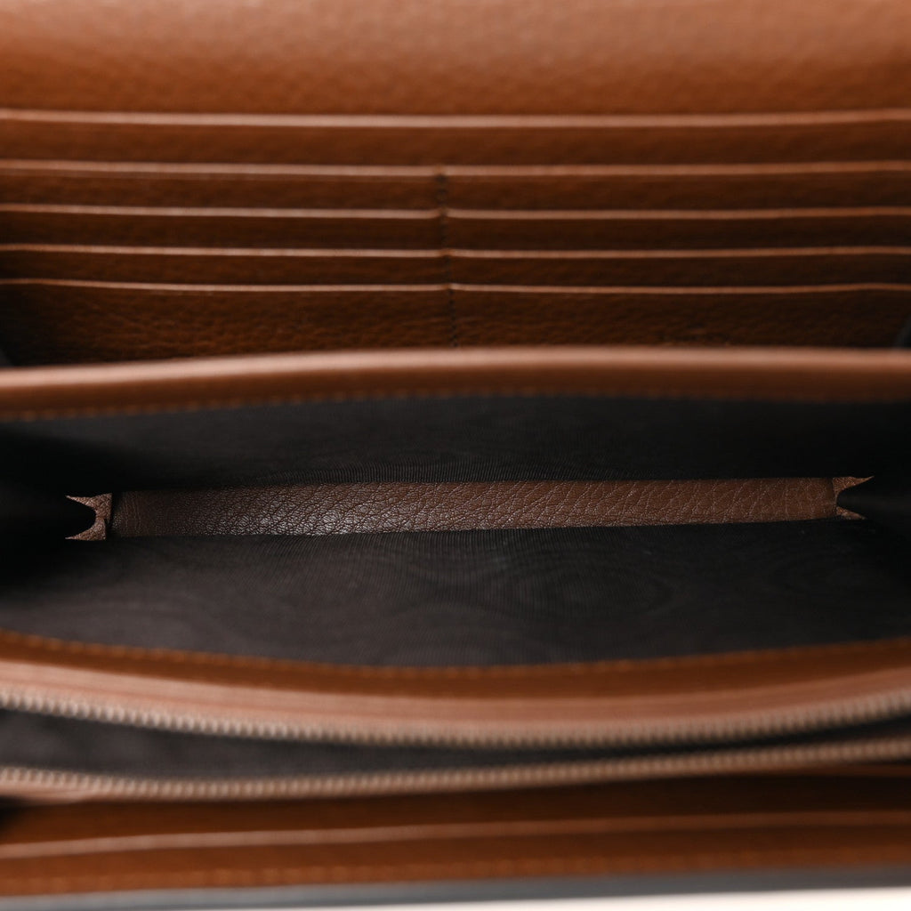 Cellarius Calfskin GG Marmont Chain Wallet Nut Brown