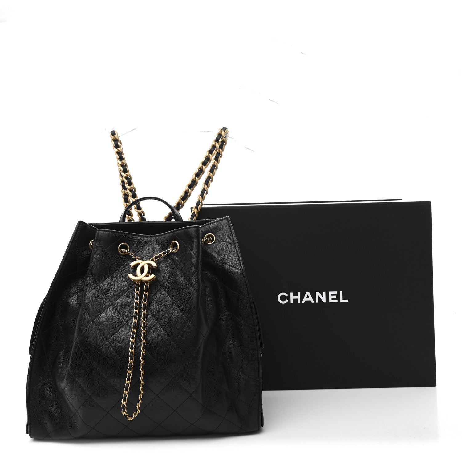 Caviar Quilted Large Chanel 25 Backpack Black