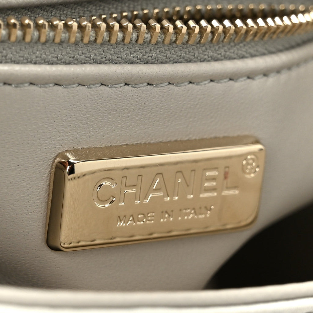 Sequin Mini Flap Gray Black White Pearly White
