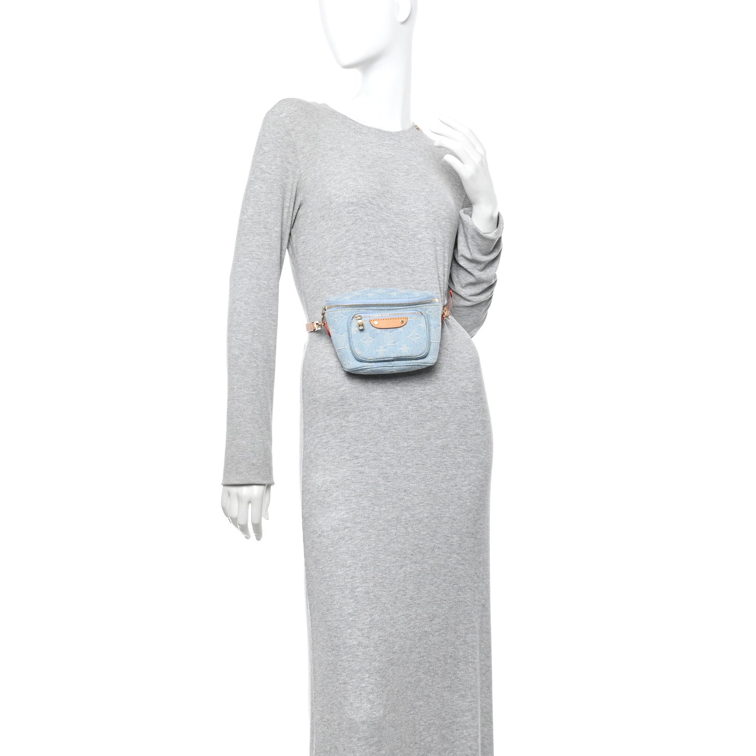 Monogram Denim Mini Bumbag Sky Blue