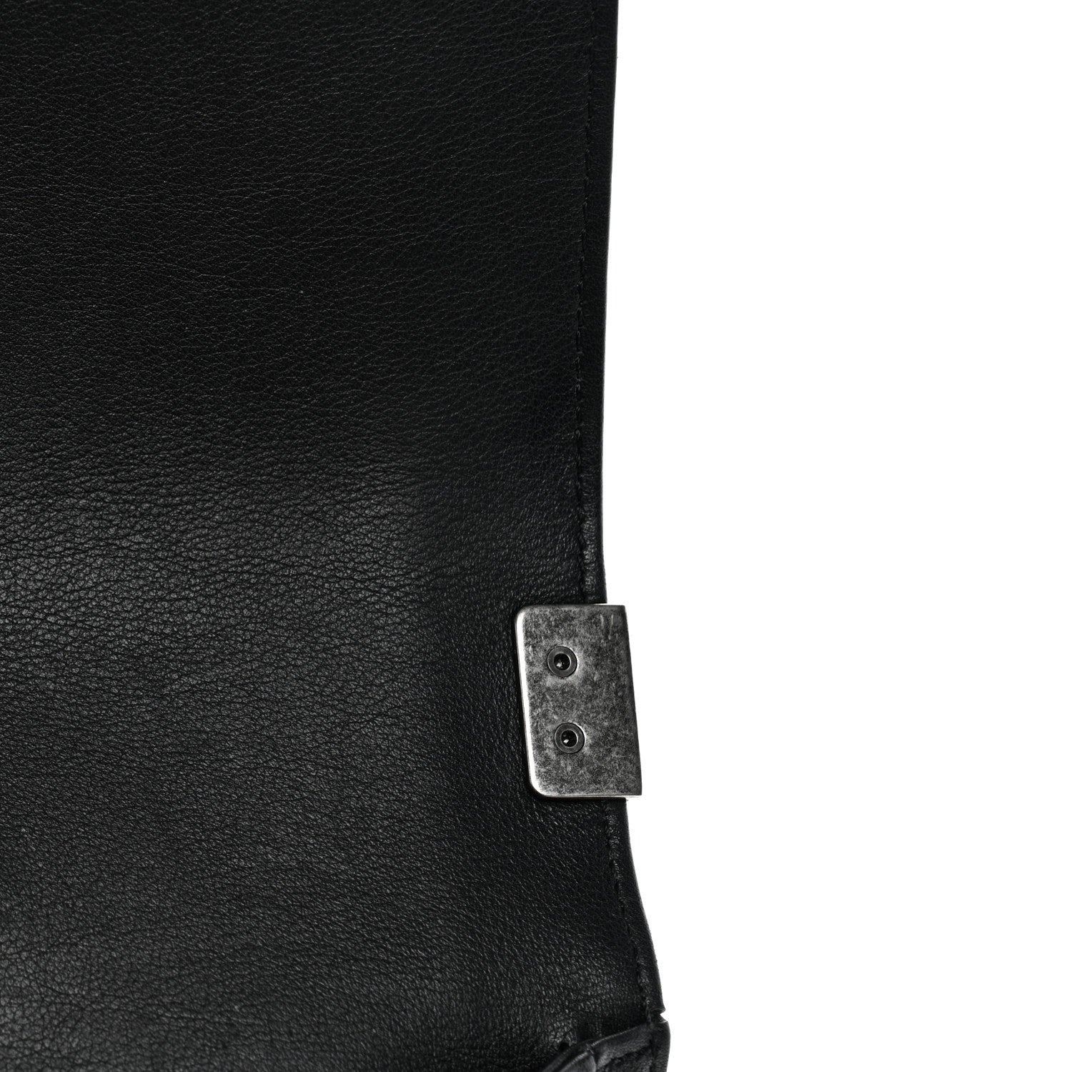 Lambskin Chevron Quilted Medium Boy Flap Black