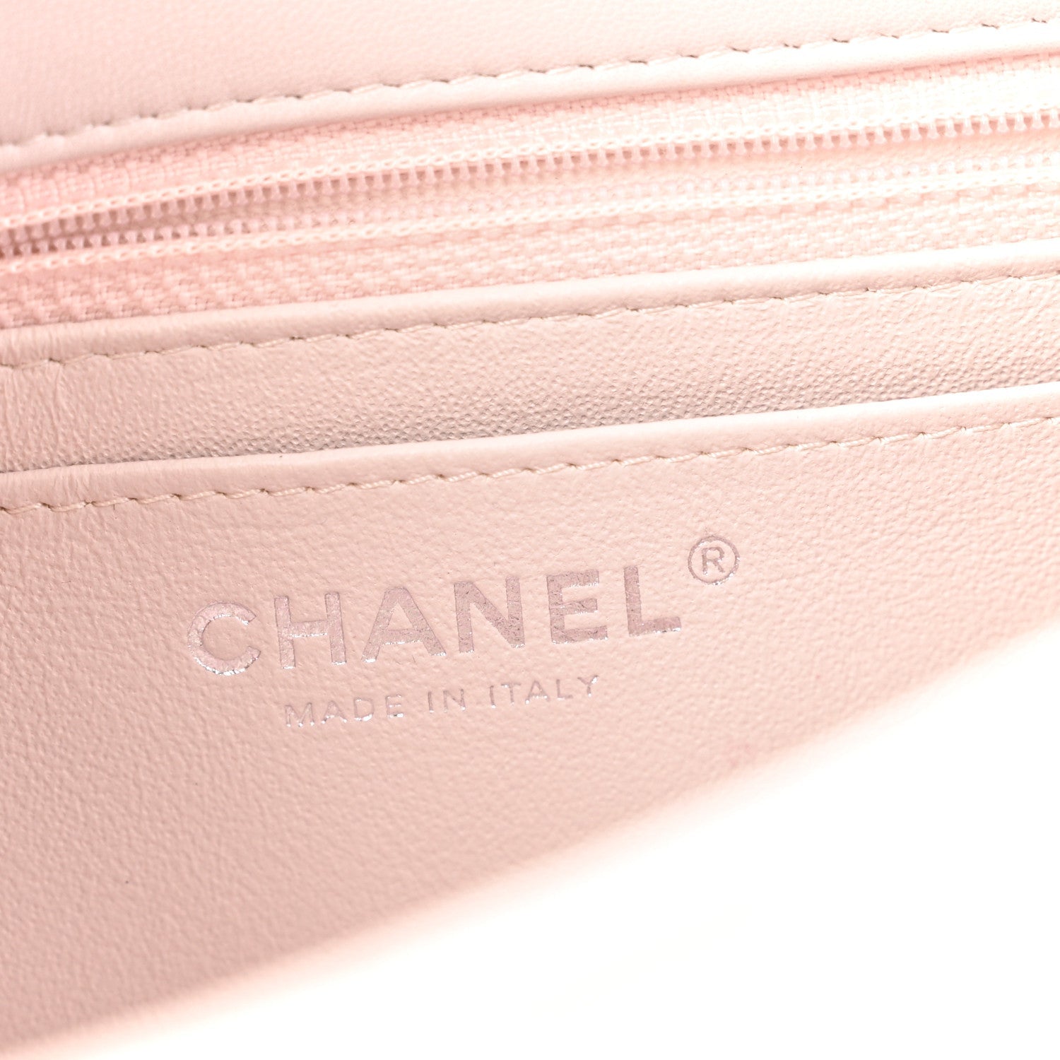 Lambskin Quilted Mini Rectangular Flap Light Purple
