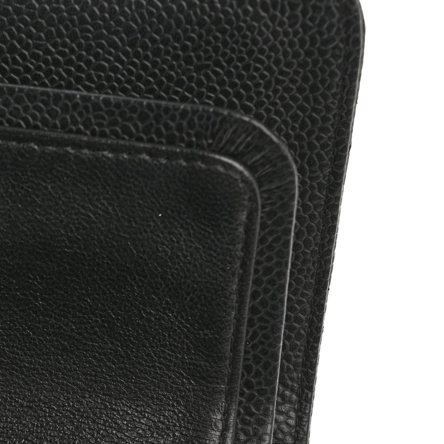 Caviar Quilted Small Double Flap Black