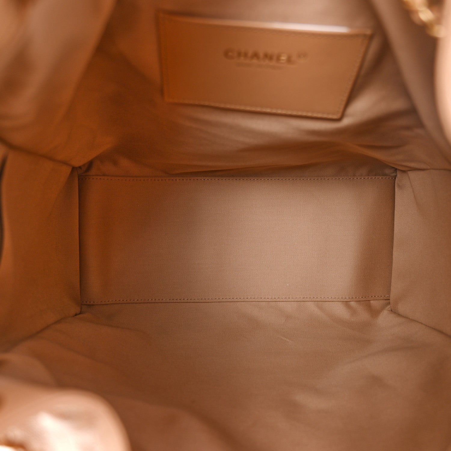 Caviar Quilted Medium Chanel 25 Handbag Beige