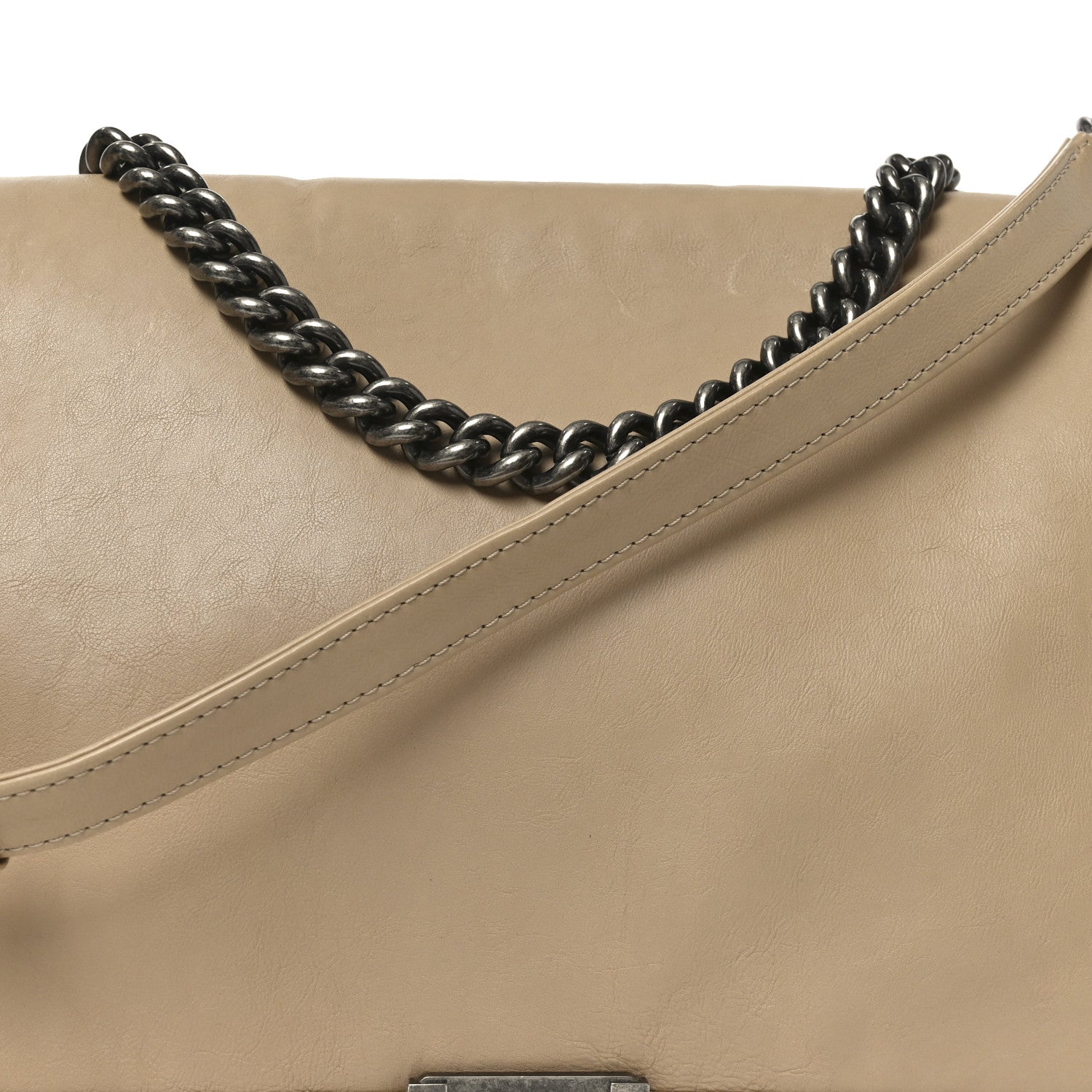 Calfskin Large Boy Reverso Flap  Beige