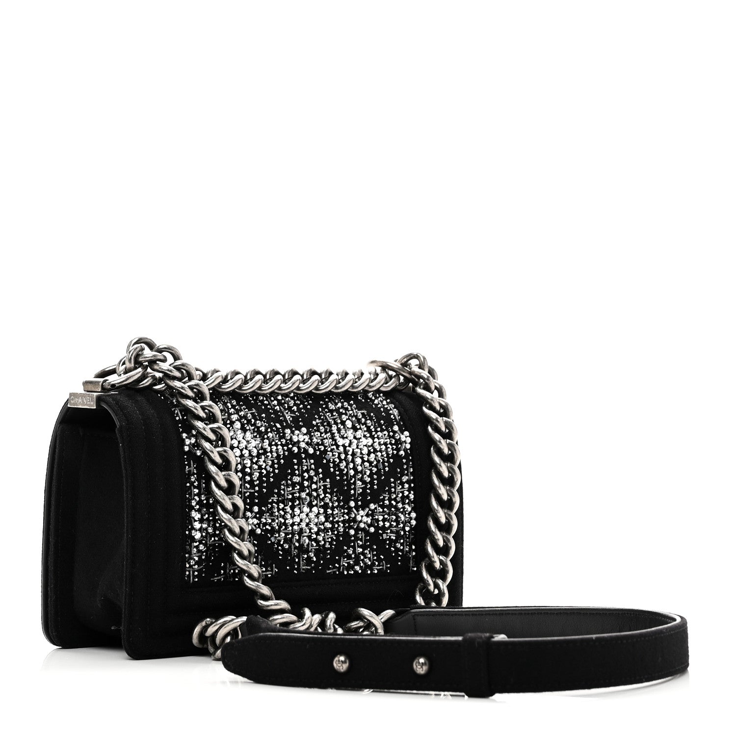 Wool Felt Embellished Small Boy Flap Black