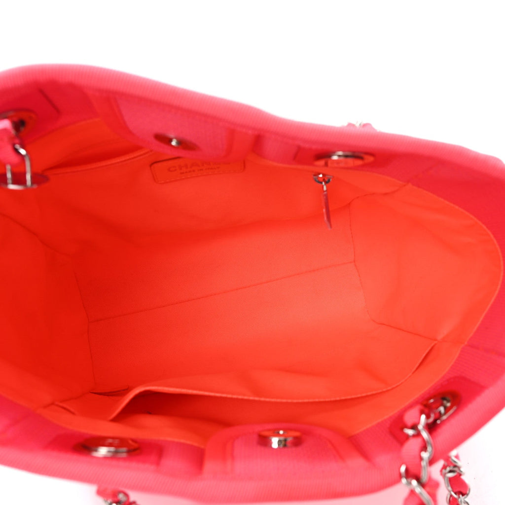 Canvas Mini Deauville Tote Pink Orange