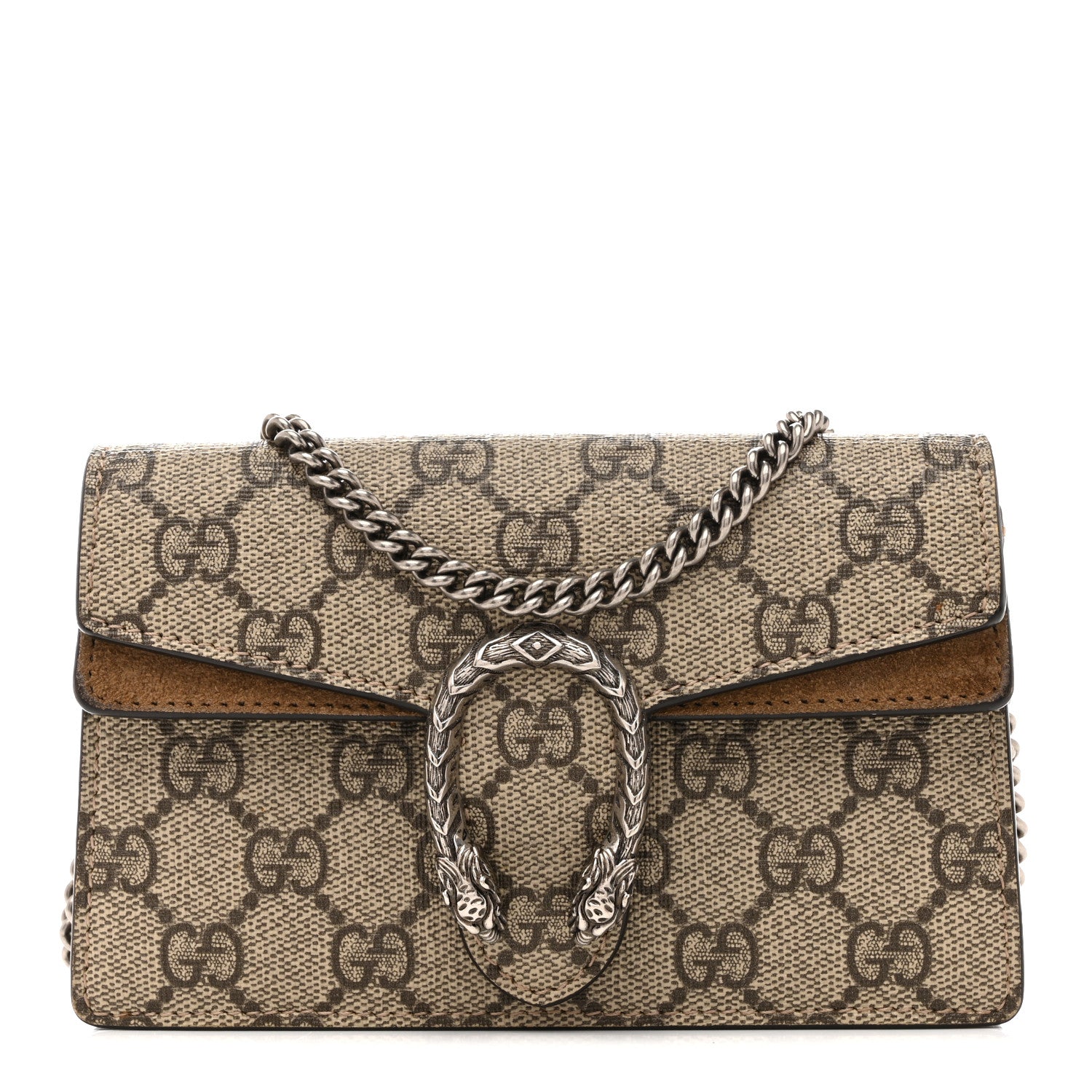 GG Supreme Monogram Super Mini Dionysus Shoulder Bag Taupe