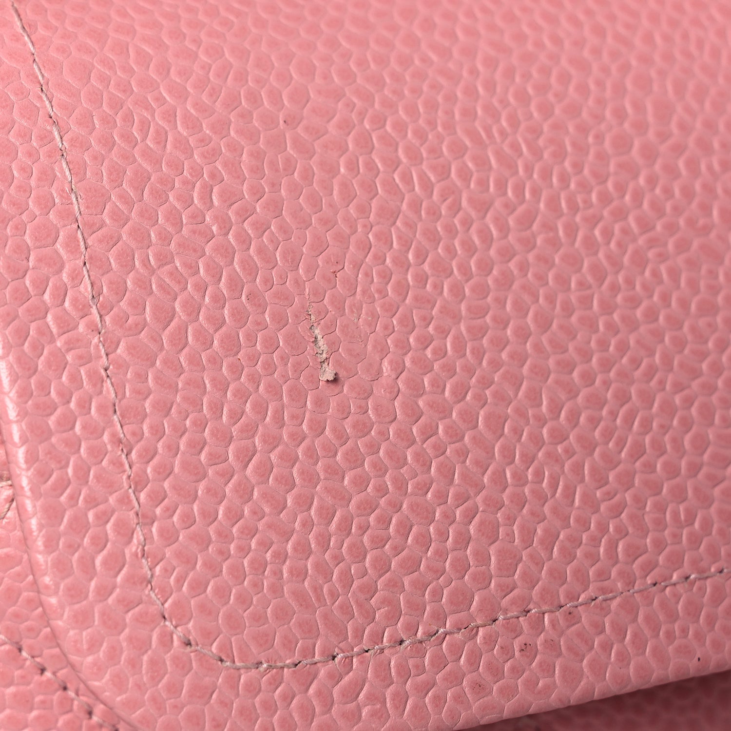 Caviar Quilted Medium Double Flap Pink