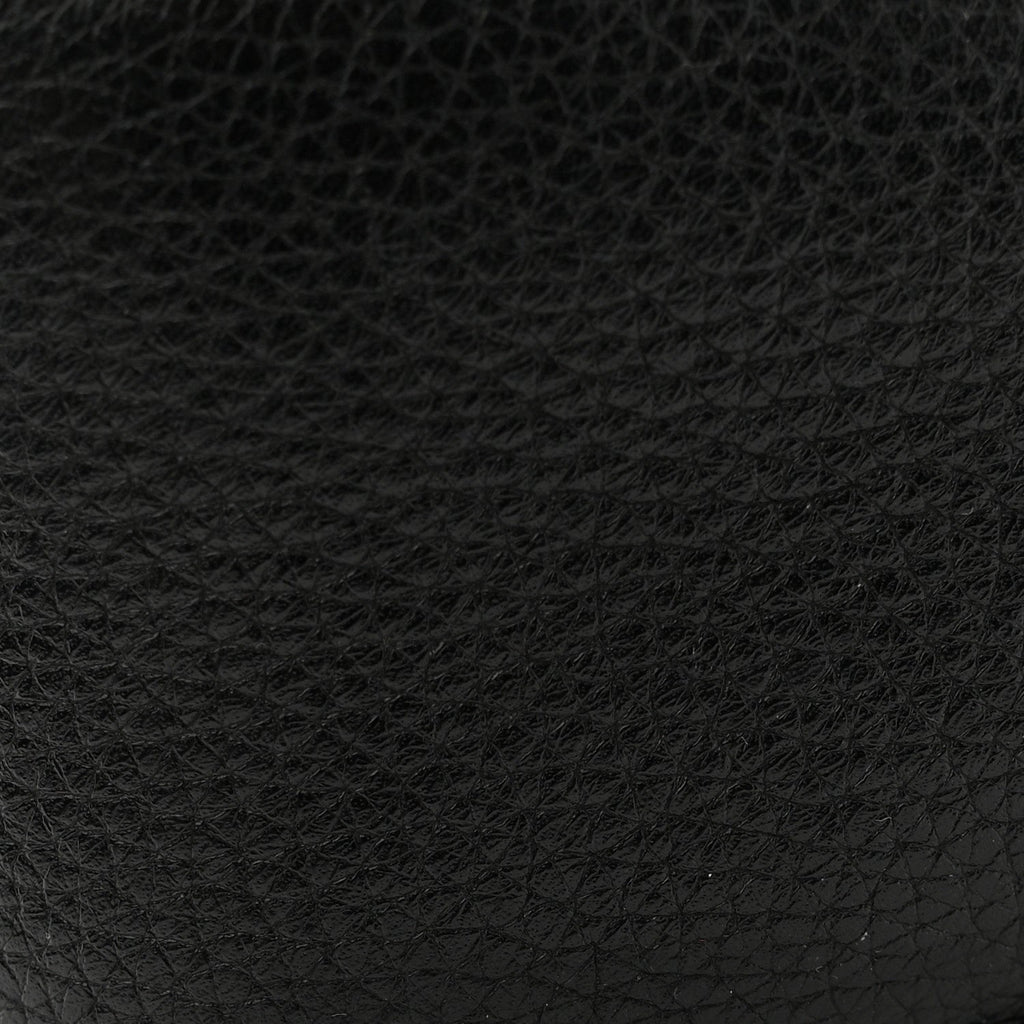 Pebbled Calfskin Small Soho Disco Bag Black