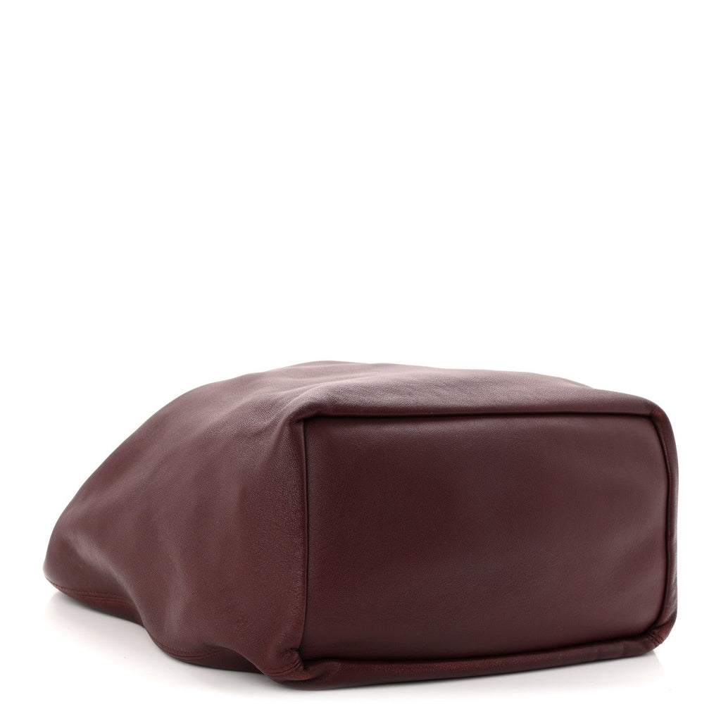 Buttery Nappa Lambskin Medium Squeeze Bag Dark Burgundy