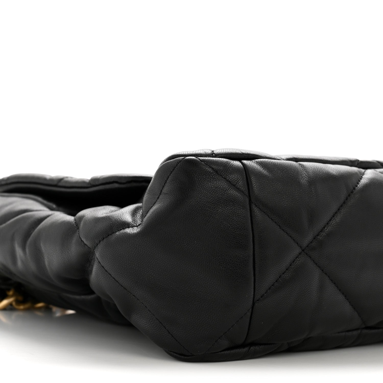 Goatskin Quilted Maxi Chanel 19 Flap Black