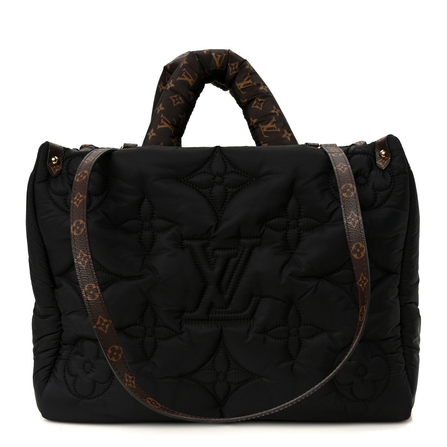 Econyl Monogram Pillow Giant Onthego MM  Black