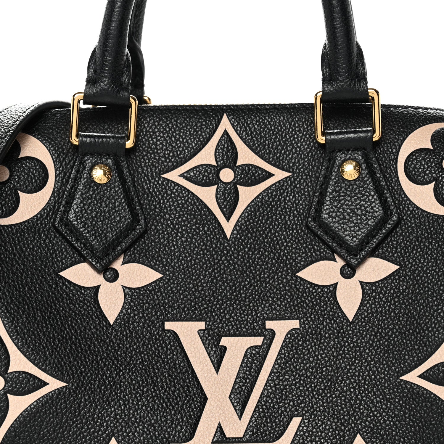 Empreinte Monogram Giant Speedy Bandouliere 25 Black Beige