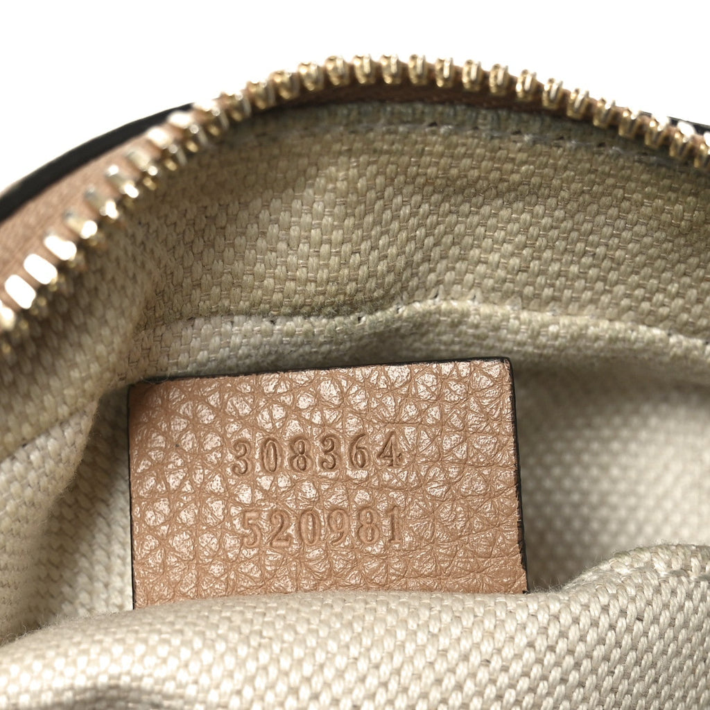 Pebbled Calfskin Small Soho Disco Bag Rose Beige