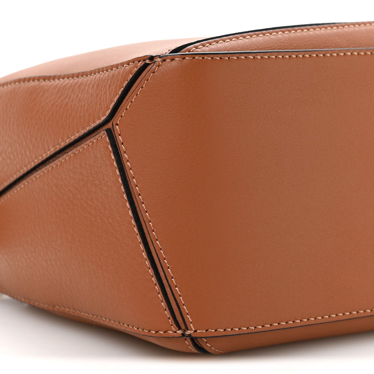 Calfskin Small Puzzle Edge Bag Tan