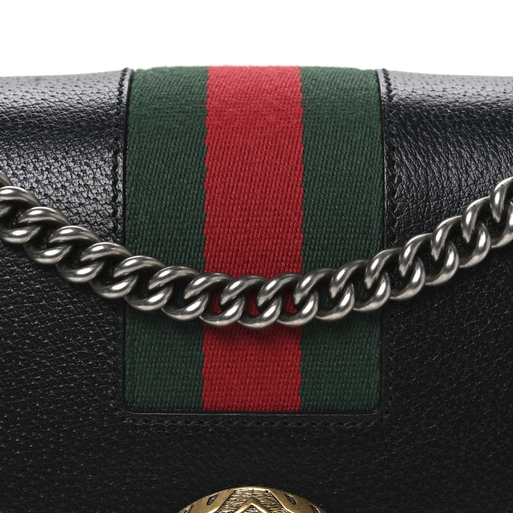 Calfskin Web Small Dionysus Shoulder Bag Black