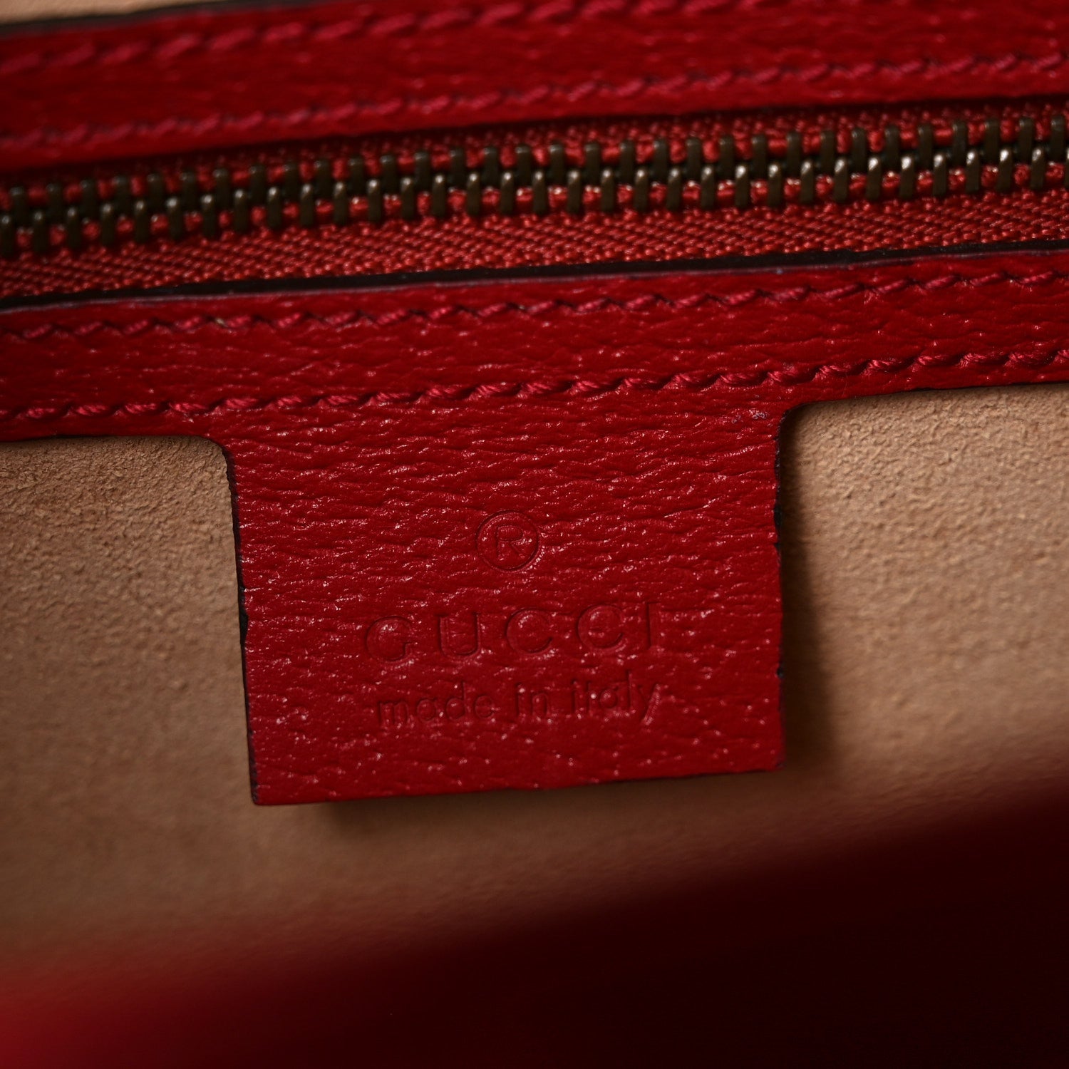 GG Supreme Monogram Small Queen Margaret Top Handle Bag Red