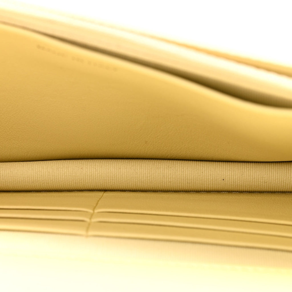 Lambskin Quilted Sweet Camellia Wallet on Chain WOC Yellow