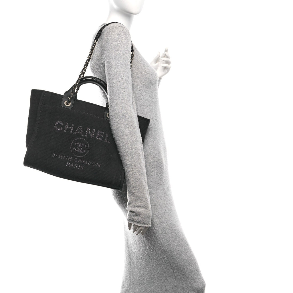 Mixed Fibers Small Deauville Tote Black