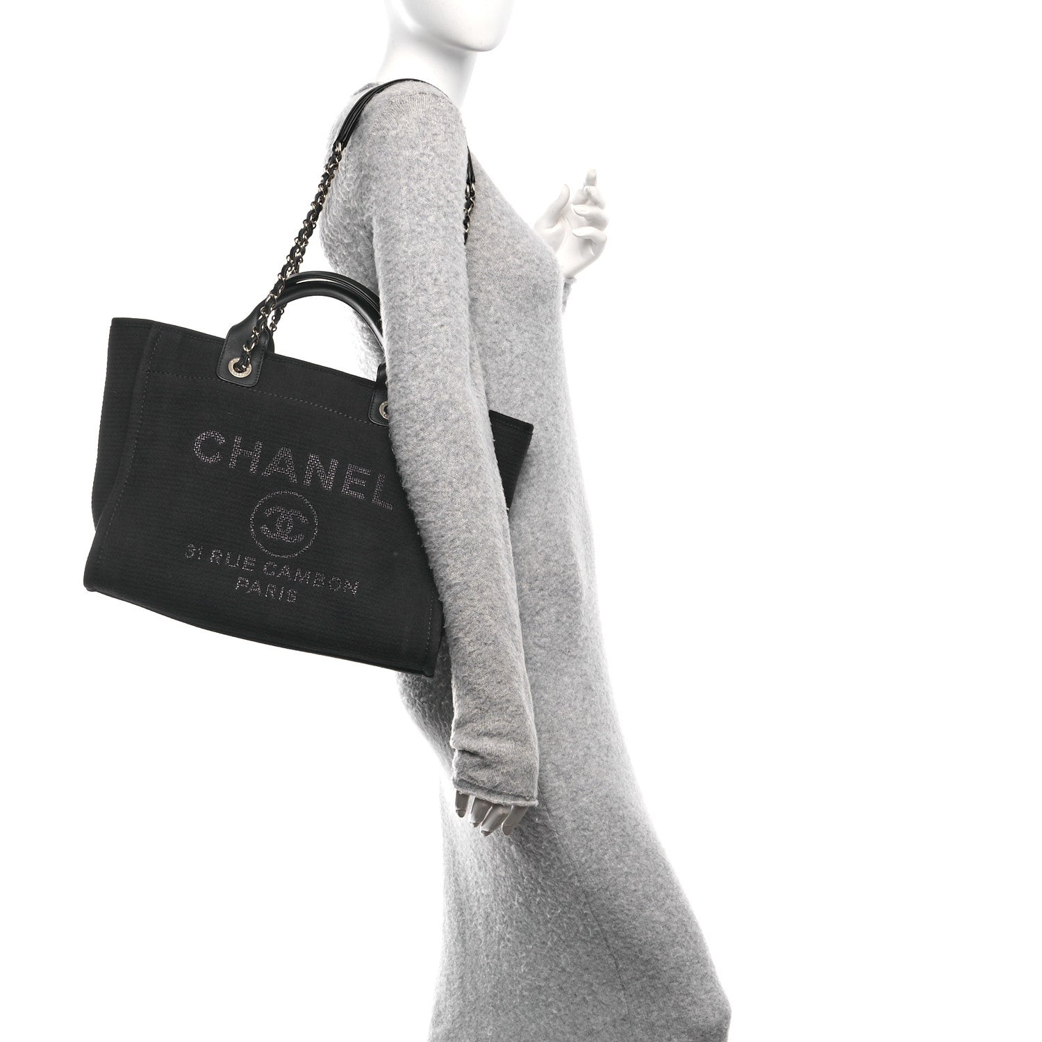 Mixed Fibers Small Deauville Tote Black