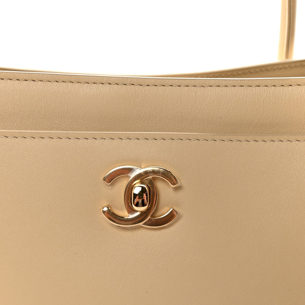 Calfskin Archetype Small Shopping Tote Beige