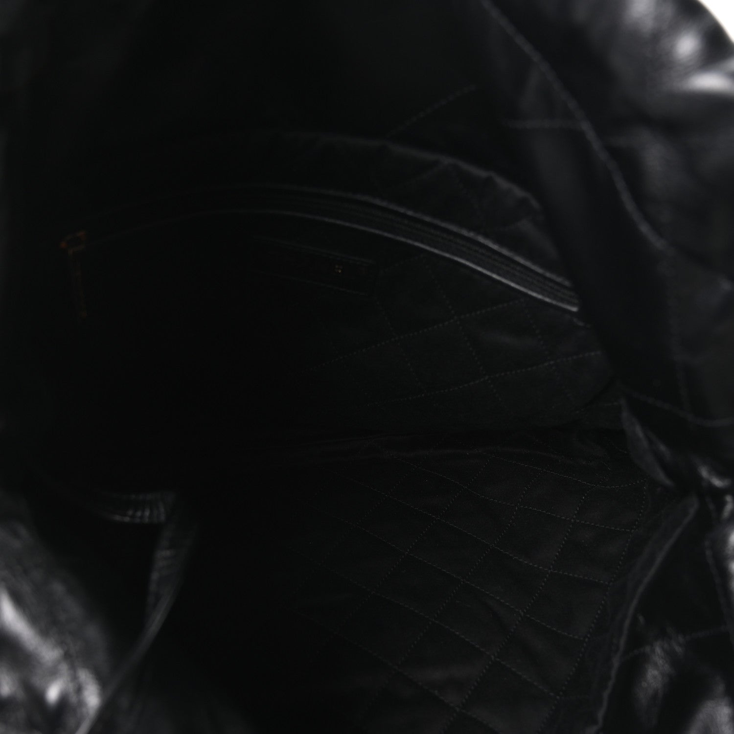 Shiny Calfskin Quilted Small Chanel 22 Black